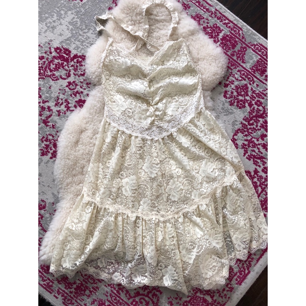 Free People Intimately Ivory Lace Slip Dress